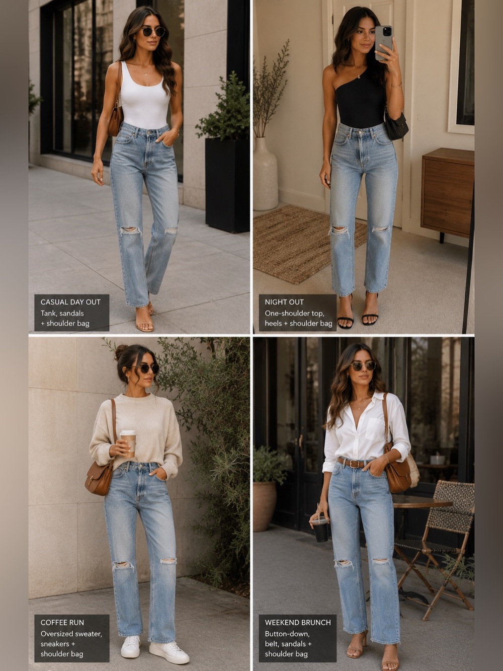 AGOLDE light blue distressed button fly straight leg jeans ripped knee